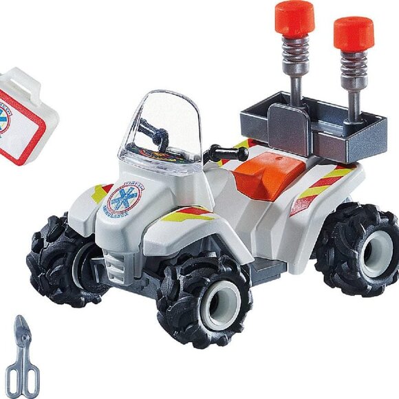 3/$28❤️new damaged box Playmobil 71091 4-10 Quad Rescue Small Pull-Back Motor - Picture 8 of 12